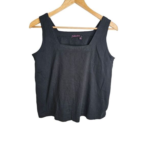 Fresh Produce Black Square Neck Sleeveless Cotton Tank Top Womens Size Small - Picture 1 of 7